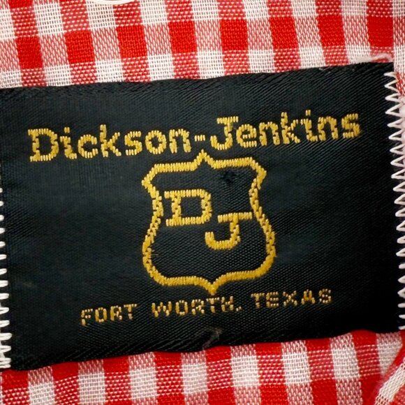 Dickson Jenkins Pearl Snap Red Gingham Plaid Shirt Western 14/36 Men's - Picture 5 of 7